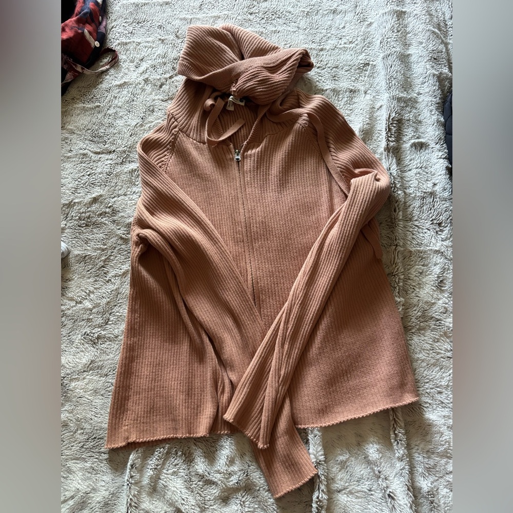 Jackson Rowe Ribbed Brown Cowl Neck Sweater